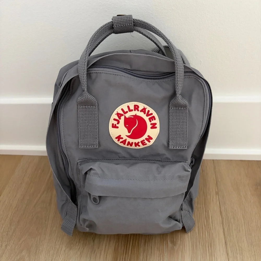 FJALLRAVEN Kanken Mini Backpack Flint Gray Small Bag Daypack School NWOT *L9